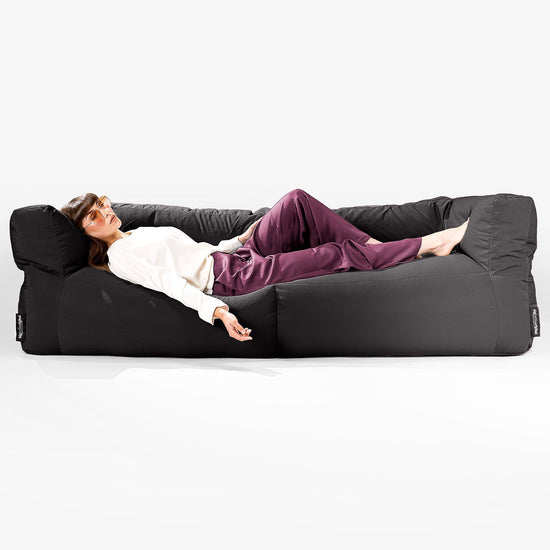 Sofa 3 osobowa pufa SoleiStorm™ Ultra 2000 h+ - Olefin Czerń 03