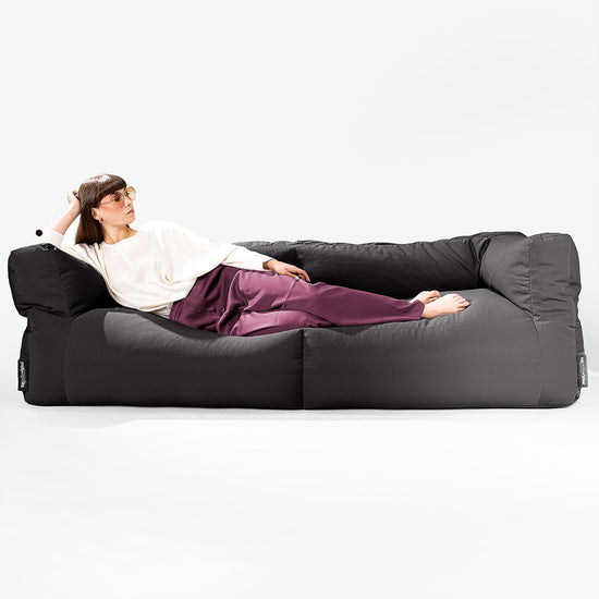 Sofa 3 osobowa pufa SoleiStorm™ Ultra 2000 h+ - Olefin Czerń 04