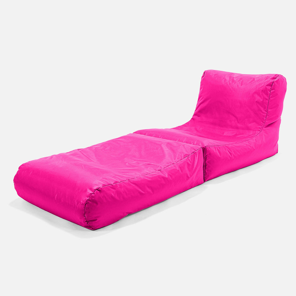 Składany leżak siedzisko pufa sako - SmartCanvas™ Neonowy róż 02