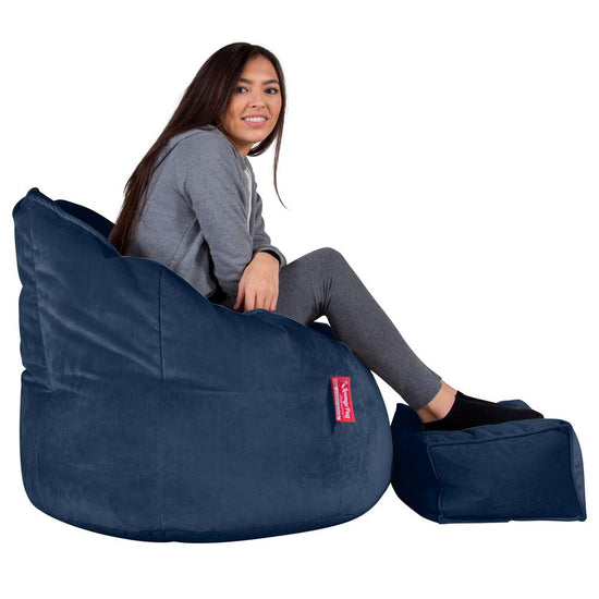 Siedzisko pufa worki sako Cuddle Up - Aksamit Granat 03