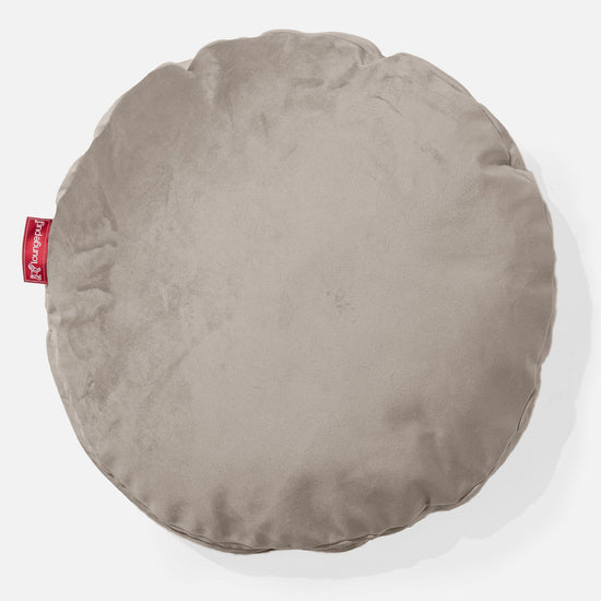 Poduszka ozdobna okrągła 50cm - Aksamit Mysi 01