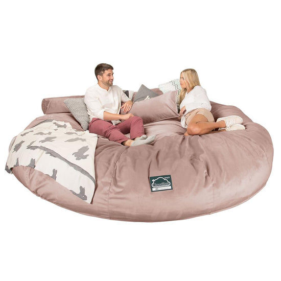 Sofa pufa piankowa CloudSac 5000 XXXXXL Titanic - Aksamit Róż 04