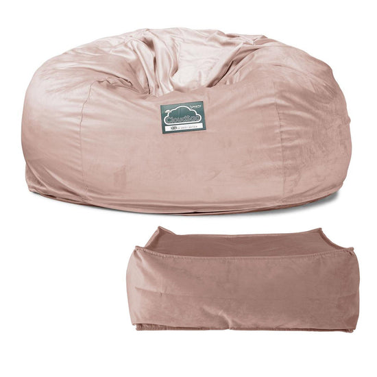 Sofa pufa piankowa gigant CloudSac 1010 XXL - Aksamit Róż 07