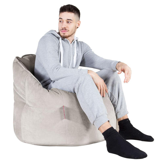 Siedzisko pufa worki sako Cuddle Up - Aksamit Srebro 04