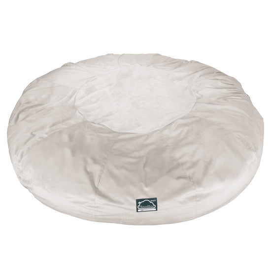 Sofa pufa piankowa CloudSac 5000 XXXXXL Titanic - Aksamit Srebro 07