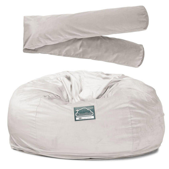 Sofa pufa piankowa gigant CloudSac 1010 XXL - Aksamit Srebro 08