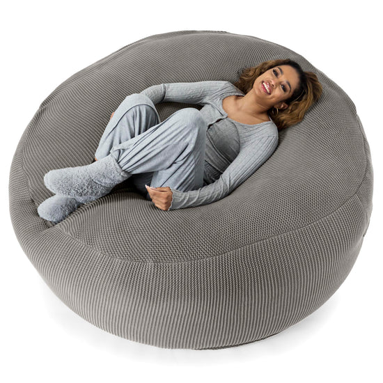 Sofa pufa XXL Mega Mammoth - Bawełna 100% Ellos Grafit szarość 01