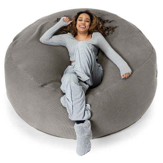 Sofa pufa XXL Mega Mammoth - Bawełna 100% Ellos Grafit szarość 03