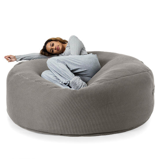 Sofa pufa XXL Mega Mammoth - Bawełna 100% Ellos Grafit szarość 04