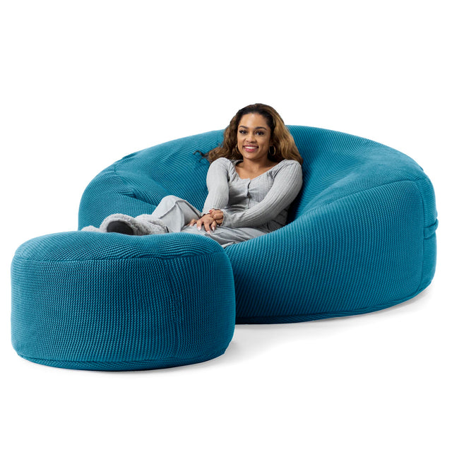 Sofa pufa XXL Mega Mammoth - Bawełna 100% Ellos Petrol 02