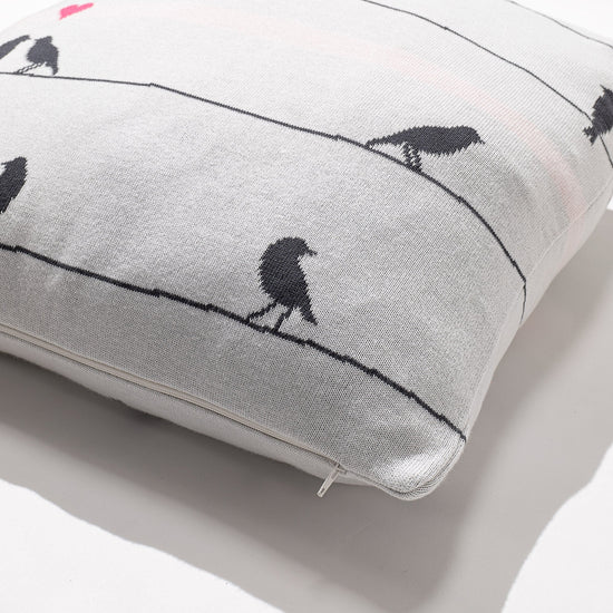 Poduszka ozdobna 47 x 47cm - Bawełna 100% Ptak 02