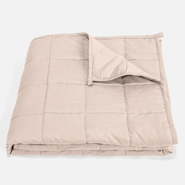 Koc obciążeniowy dla dorosłych - Bawełna Śmietanka / Mysi 01