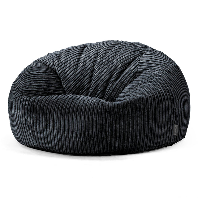 Klasyczna sofa pufa - Klasyczny sztruks Czerń 01