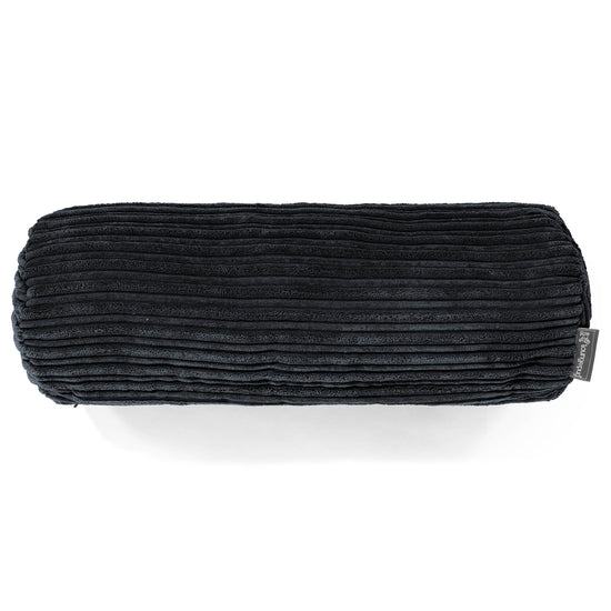 Poduszka ozdobna wałek 20 x 55cm - Klasyczny sztruks Czerń 02