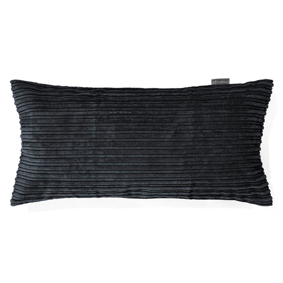 Poduszka XL prostokątna 40 x 80cm - Klasyczny sztruks Czerń 01