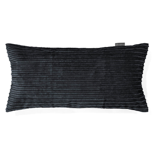 Poduszka XL prostokątna 40 x 80cm - Klasyczny sztruks Czerń 01