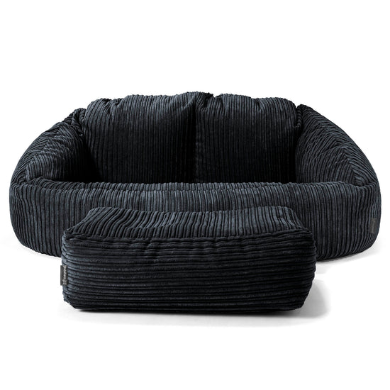 Sofa pufa Bubble - Klasyczny sztruks Czerń 02