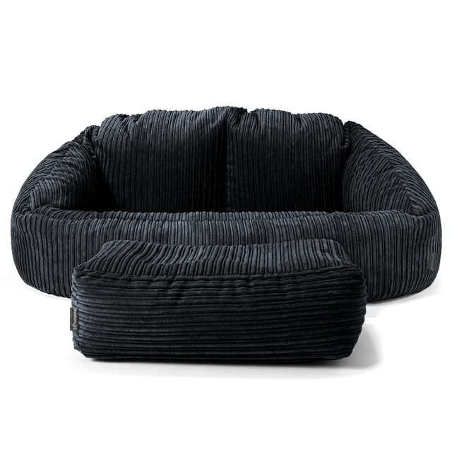 Sofa pufa Bubble - Klasyczny sztruks Czerń 02