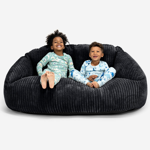 Sofa pufa gigant Bubble dla dzieci 3-14 lat - Klasyczny sztruks Czerń 01