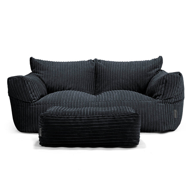 Sofa pufa Josephine - Klasyczny sztruks Czerń 02
