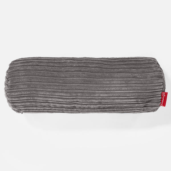 Poduszka ozdobna wałek 20 x 55cm - Klasyczny sztruks Grafit szarość 01