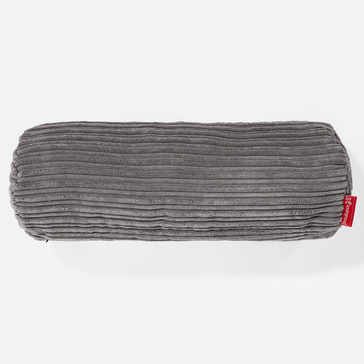 Poduszka ozdobna wałek 20 x 55cm - Klasyczny sztruks Grafit szarość 02