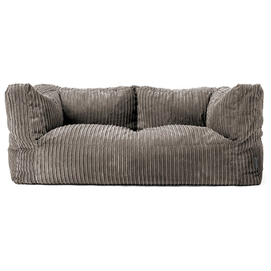 Sofa 2-osobowa pufa Albert - Klasyczny sztruks Grafit szarość 01