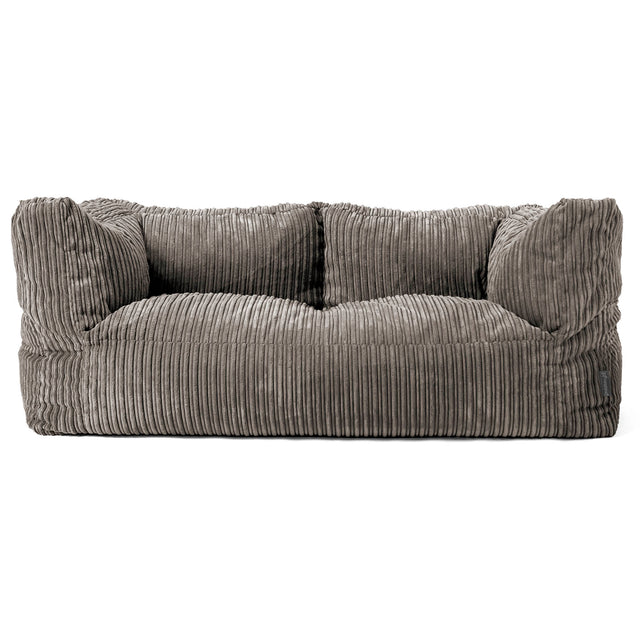 Sofa 2-osobowa pufa Albert - Klasyczny sztruks Grafit szarość 01