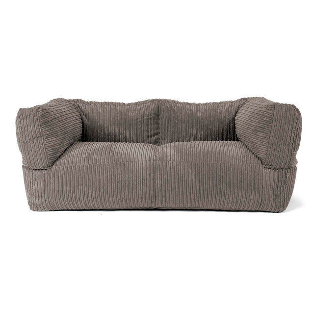 Sofa 2-osobowa pufa Albert - Klasyczny sztruks Grafit szarość 01