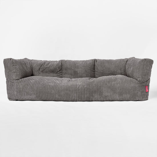 Sofa 3-osobowa pufa Albert - Klasyczny sztruks Grafit szarość 01