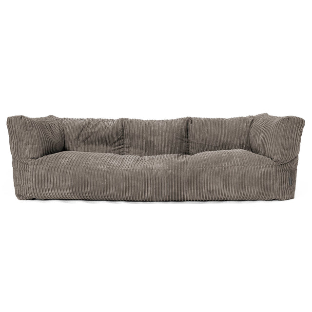 Sofa 3-osobowa pufa Albert - Klasyczny sztruks Grafit szarość 01