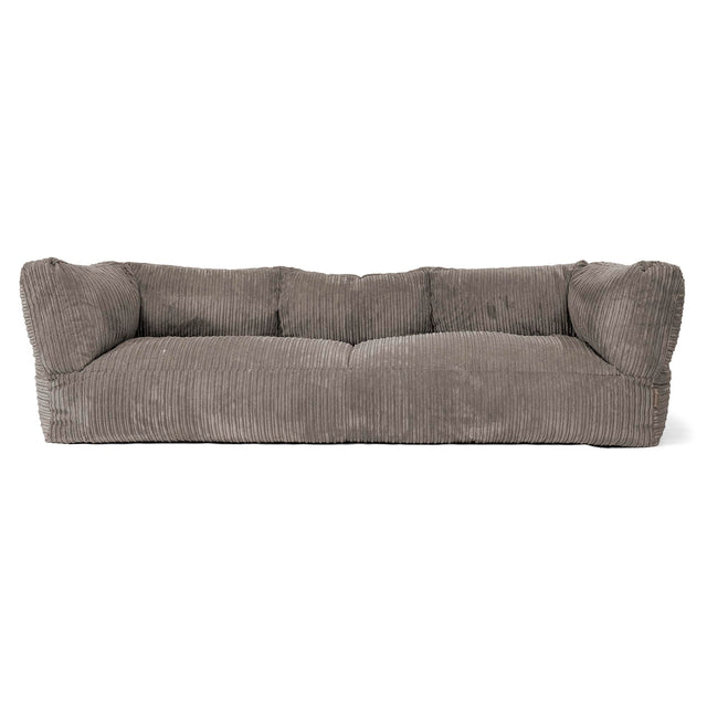 Sofa 3-osobowa pufa Albert - Klasyczny sztruks Grafit szarość 01