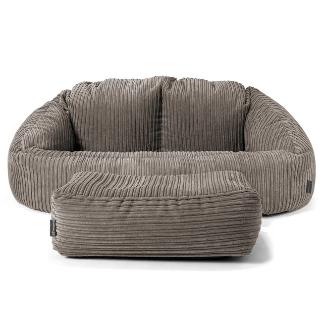 Sofa pufa Bubble - Klasyczny sztruks Grafit szarość 02