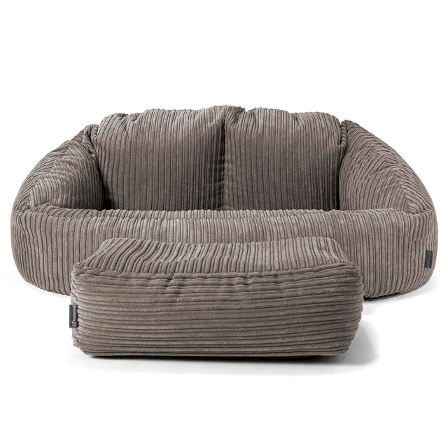Sofa pufa gigant Bubble dla dzieci 3-14 lat - Klasyczny sztruks Grafit szarość 02