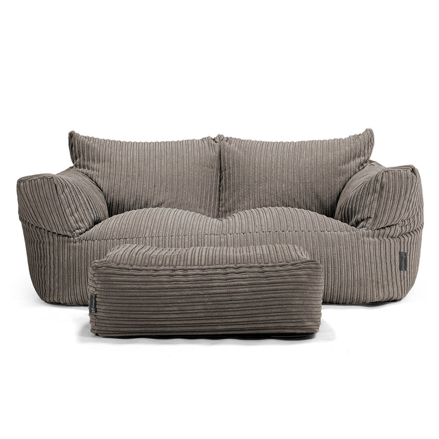 Sofa pufa Josephine - Klasyczny sztruks Grafit szarość 02