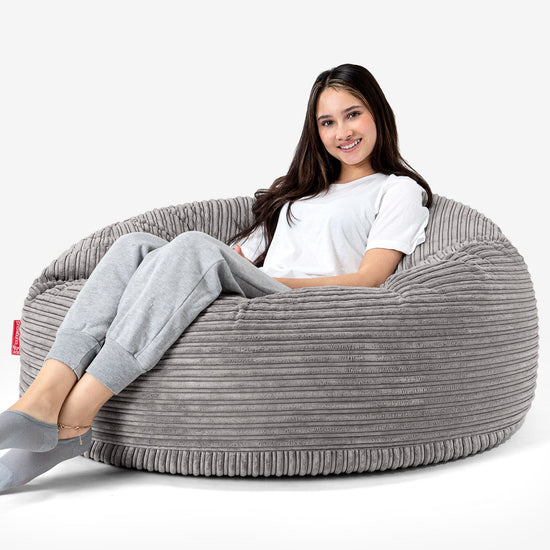 Sofa pufa Mammoth - Klasyczny sztruks Grafit szarość 04