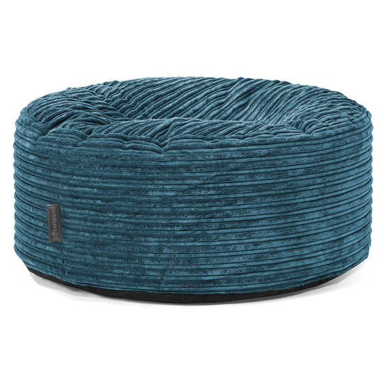 Pufa okrągła duża - Klasyczny sztruks Granat 01