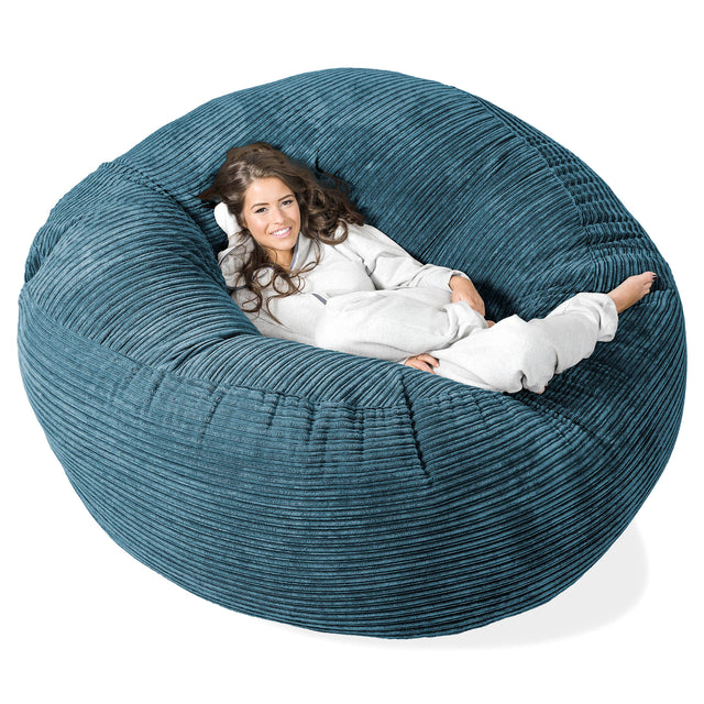 Sofa pufa XXL Mega Mammoth - Klasyczny sztruks Granat 01