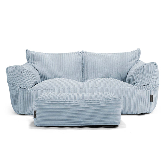 Sofa pufa Josephine - Klasyczny sztruks Jasny błękit 02
