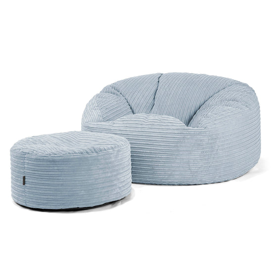 Sofa pufa Mammoth - Klasyczny sztruks Jasny błękit 04