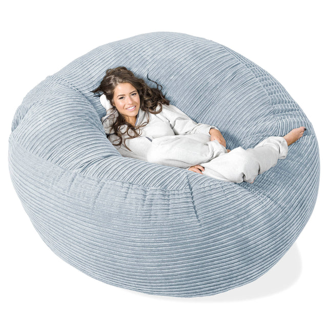 Sofa pufa XXL Mega Mammoth - Klasyczny sztruks Jasny błękit 01