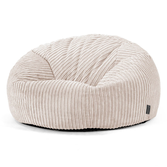 Klasyczna sofa pufa - Klasyczny sztruks Kość słoniowa 01