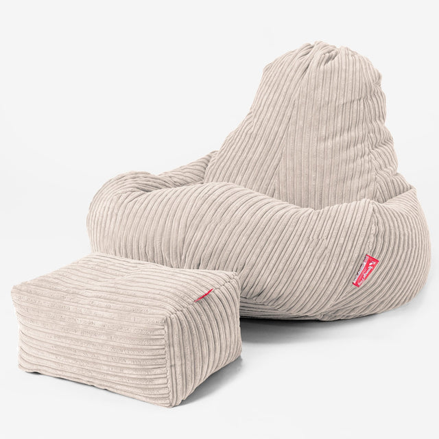 Siedzisko dla graczy pufa sako Ultra Lux - Klasyczny sztruks Kość słoniowa 02