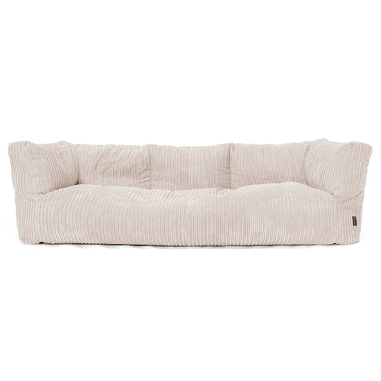 Sofa 3-osobowa pufa Albert - Klasyczny sztruks Kość słoniowa 01