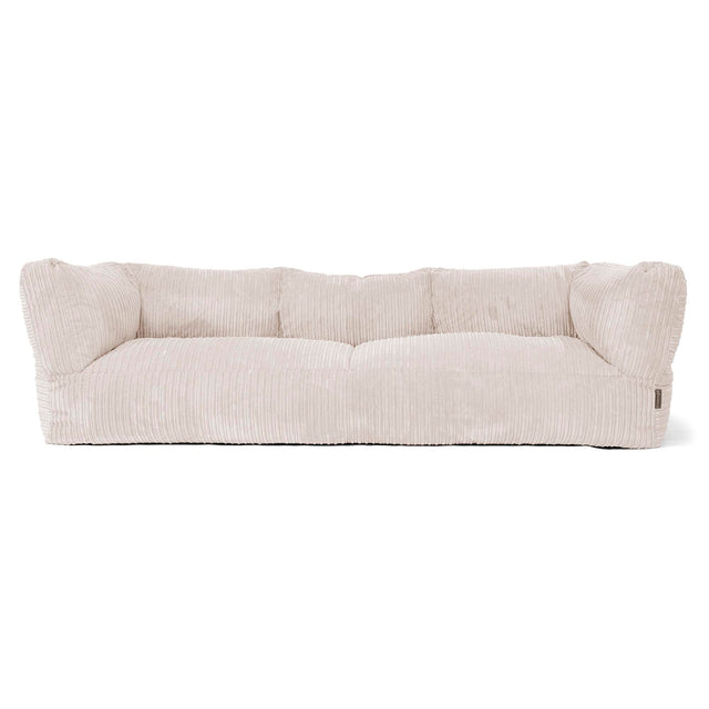 Sofa 3-osobowa pufa Albert - Klasyczny sztruks Kość słoniowa 01