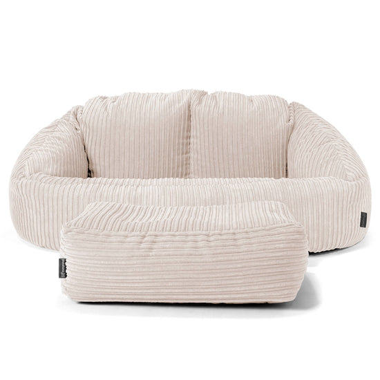 Sofa pufa Bubble - Klasyczny sztruks Kość słoniowa 02