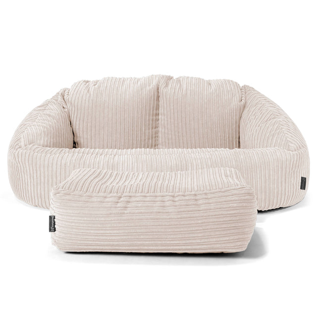 Sofa pufa Bubble - Klasyczny sztruks Kość słoniowa 02