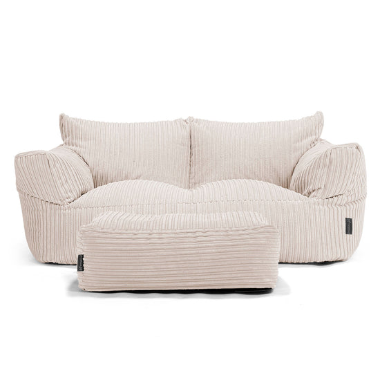 Sofa pufa Josephine - Klasyczny sztruks Kość słoniowa 02