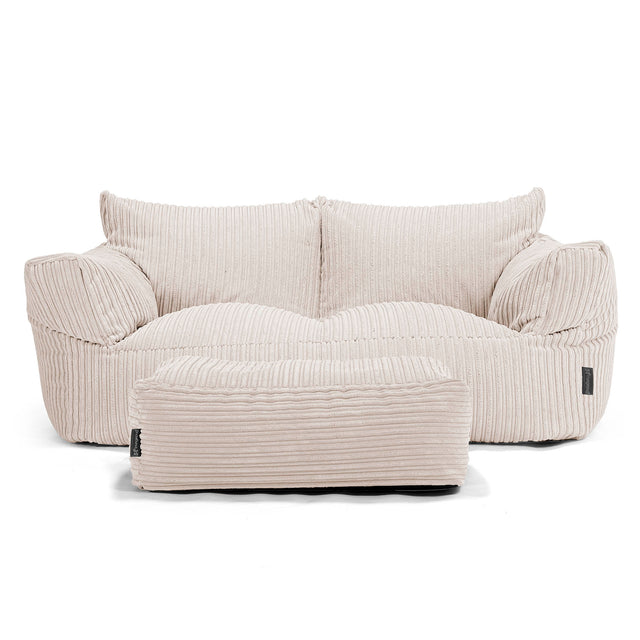 Sofa pufa Josephine - Klasyczny sztruks Kość słoniowa 02