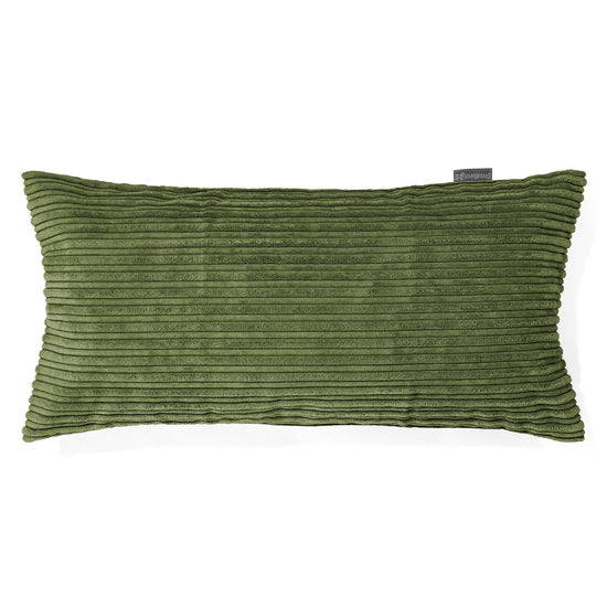 Poduszka XL prostokątna 40 x 80cm - Klasyczny sztruks Leśna zieleń 01